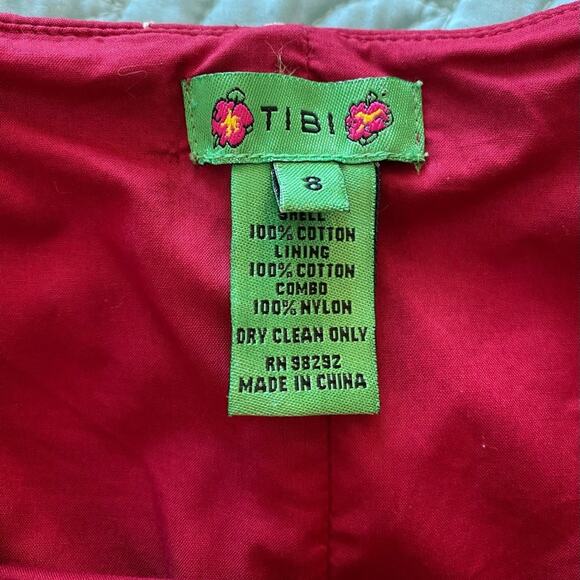 Tibi Embroidered Beaded Red Dress Size 8 - Picture 2 of 13